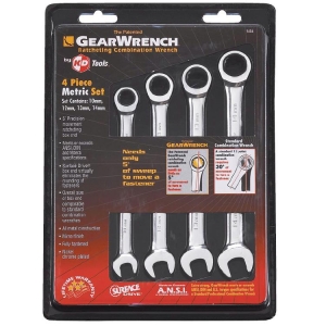 GearWrench 9404 Ratcheting Combination Set metric 4 Pieces - Click for more info
